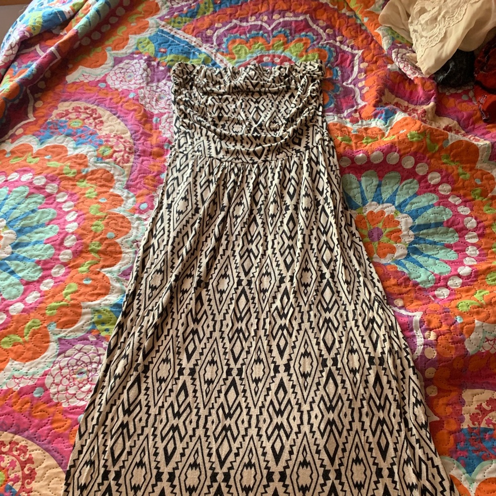 Strapless maxi dress